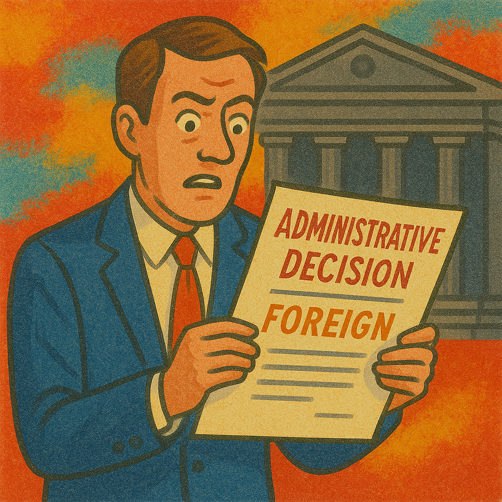 (Y) orzeczenia administracyjne z zagranicy